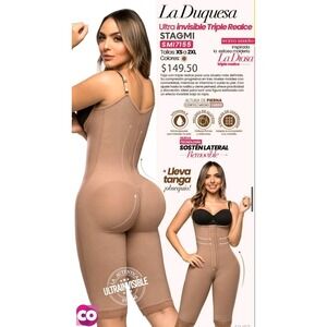 Colombian Stagmi SMI7155 Girdle Shaper for Long Dresses Large Faja Bodysuit NEW